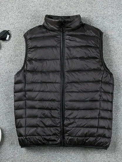 Coat Ultralight Sleeveless Puffer Vest Jacket Ultra Thin Warm Lightweight Down Jacket Waistcoat Winter Men Duck Down Vest Coats Kafinashop