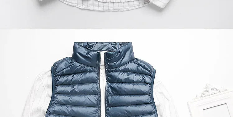 Coat Ultralight Sleeveless Puffer Vest Jacket Ultra Thin Warm Lightweight Down Jacket Waistcoat Winter Men Duck Down Vest Coats Kafinashop